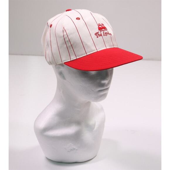 The Landings Savannah Vintage Red/White Striped Golf Baseball Hat by Texace USA - Picture 1 of 7